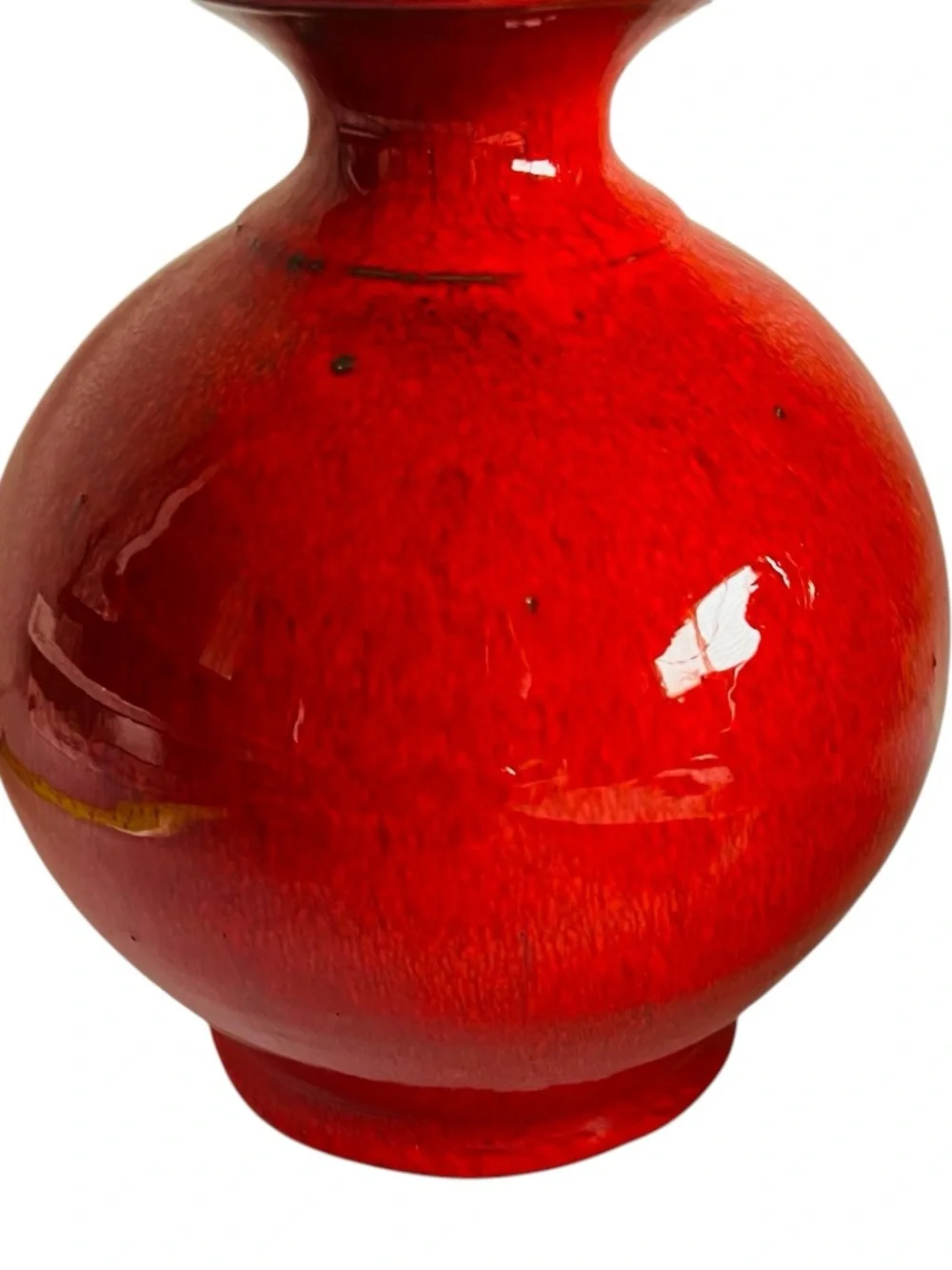 Owen’s Pottery Original Red Ceramic Glazed  Accent Vase